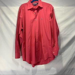 Vineyard Vines Men’s Pink Button down Whale shirt.